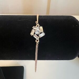 Elegant Rose Gold Bracelet with Crystal Accents